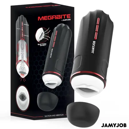 Jamyjob Megabite Intimate Device Automatic 5 Modes Black-Red USB Waterproof
