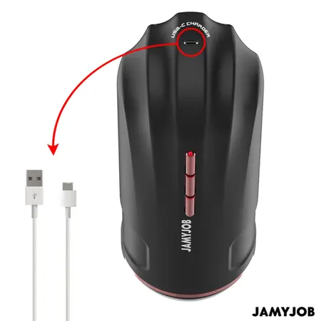 Jamyjob Megabite Intimate Device Automatic 5 Modes Black-Red USB Waterproof