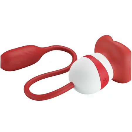 Pretty Love Aliyah Red Dual-Action Oral Simulation Device, USB, Silicone