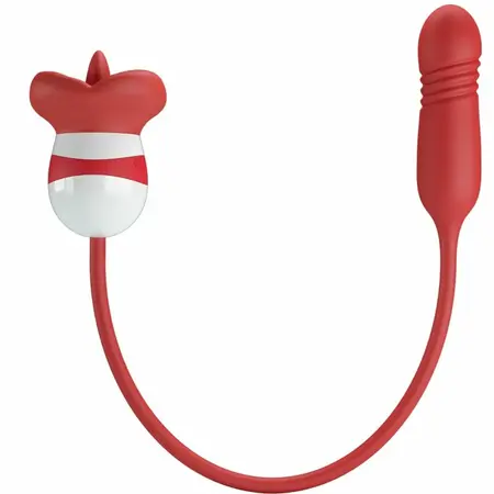 Pretty Love Ashlynn Red Oral Simulation Device with Thrusting & Licking System