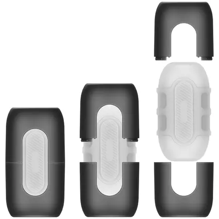 Jamyjob Turbo Dual-Entry intimna mašina - Teksturirani rukav, TPE/ABS