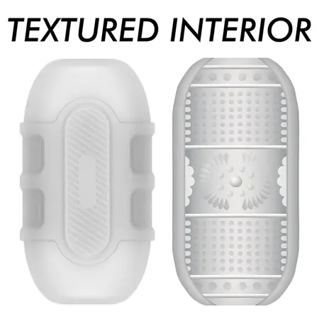 Jamyjob Turbo Dual-Entry intimna mašina - Teksturirani rukav, TPE/ABS