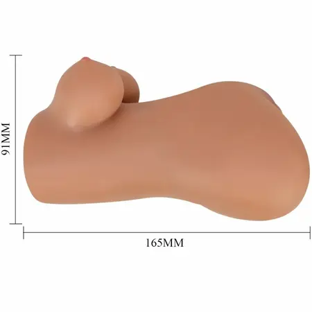 CRAZY BULL Hannah Dvokanalna Intimna Mašina Mulatto TPR 18cm