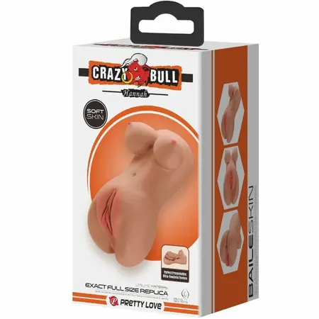 CRAZY BULL Hannah Dvokanalna Intimna Mašina Mulatto TPR 18cm