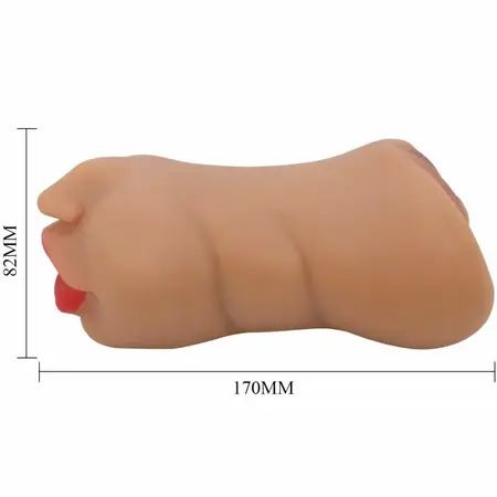 CRAZY BULL Zoey Dual-Entry Intimate Machine Flesh TPR, Double Channel