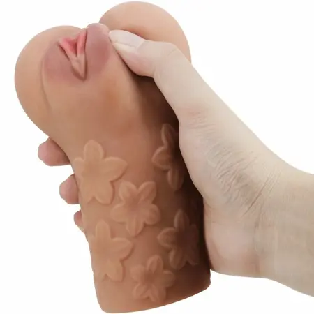 CRAZY BULL Scarlet BM-009236N-1A Dual-Entry Intimate Device, Flower Design, Flesh