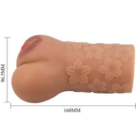 CRAZY BULL Scarlet BM-009236N-1A Dual-Entry Intimate Device, Flower Design, Flesh