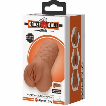 CRAZY BULL Scarlet BM-009236N-1A Dual-Entry Intimate Device, Flower Design, Flesh