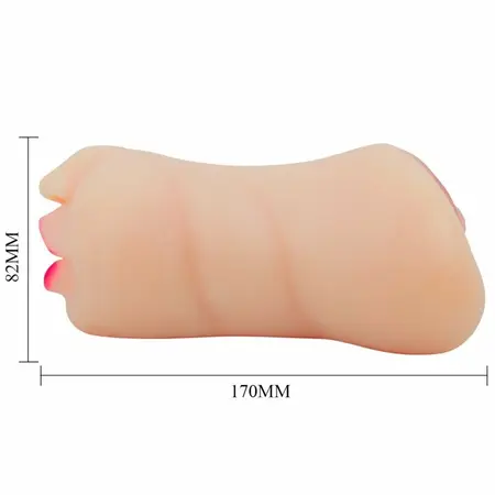 Crazy Bull Zoey Dual Channel Intimate Machine Flesh Soft TPR Waterproof