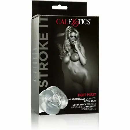 CalExotics Stroke It Tight transparentna intimna mašina, 16.5 cm