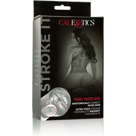CalExotics Stroke It PureSkin intimna mašina, dvo-ulazna, 16.5cm