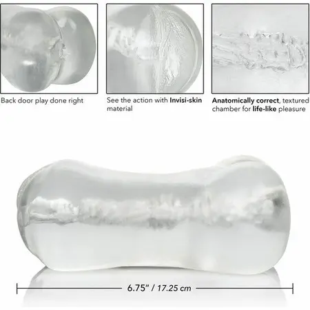 CalExotics Stroke It PureSkin intimna mašina, dvo-ulazna, 16.5cm