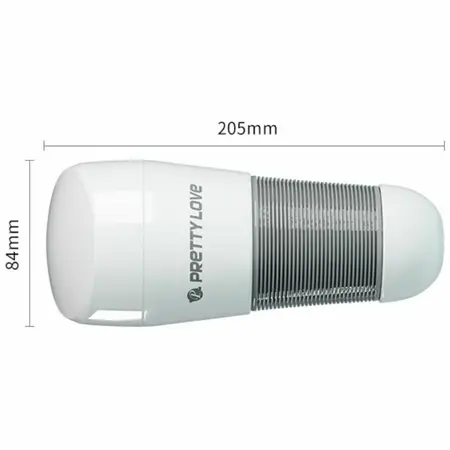 Pretty Love Kitty White Intimate Device with Textured Silicone Sleeve 21cm