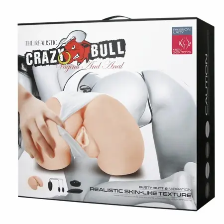 Crazy Bull Intimate Machine for Men Double Channel Vibrating TPR Skin Tone