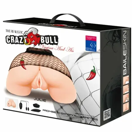Crazy Bull Vibrating Intimate Toy with Dual Entry & Textured Channel