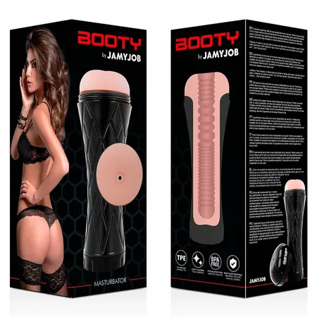 Jamyjob Booty Intimna Mašina Anatomski Teksturirani Umetak TPE Crna