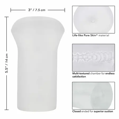 CalExotics Boundless Transparentna Intimna Mašina TPE 14cm Vodootporna