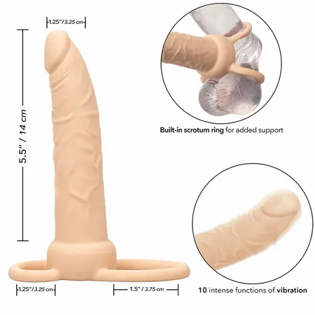 CalExotics Performance Maxx Dual Ring Silikonski Intimni Sistem Svetla Koža