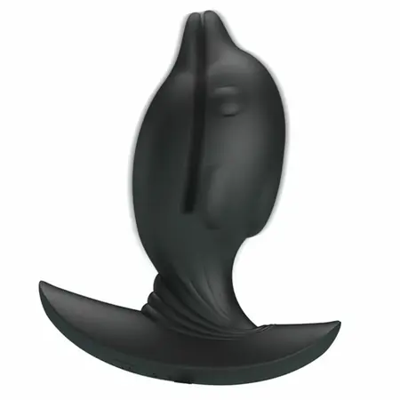 Pretty Love Inflatable Rechargeable Silicone Plug Black 10 Modes