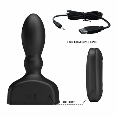 MR PLAY Crni Inflacioni Čep sa Bežičnim Daljinskim Upravljanjem, 12 Režima, 121mm
