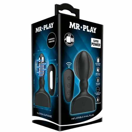 MR PLAY Crni Inflacioni Čep sa Bežičnim Daljinskim Upravljanjem, 12 Režima, 121mm