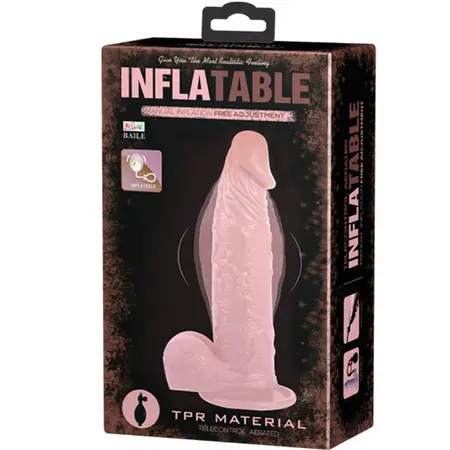 DANCE Inflatable Intimate Device with Suction Cup 15 cm, Skin-Like TPR