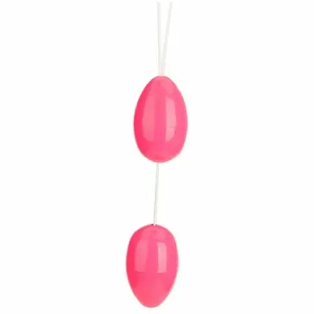 Baile Twins Balls Pink - Duple Intimne Perle sa Najlonskim Koncem, ABS, Srednje