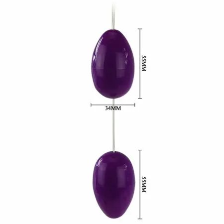 Baile Twins Balls Pink - Duple Intimne Perle sa Najlonskim Koncem, ABS, Srednje