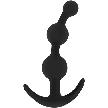 OHMAMA Curved Silicone Plug with Handle 13 cm Hypoallergenic Black