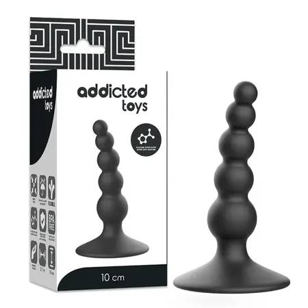 Addicted Toys Silicone Intimate Plug 10 cm Crni - Higijenski i Fleksibilni
