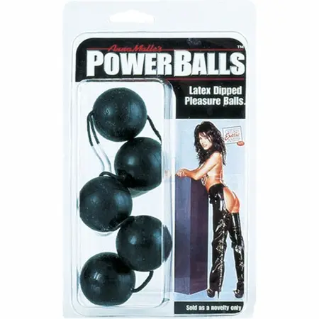 CalExotics Power Balls Crni - Silikonski Trening Za Karlično Dno, 5 Kuglica