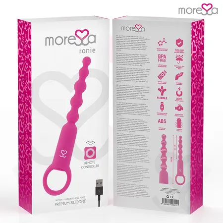 Moressa Ronie Daljinski Upravljiv Analni Sistem Sa Kuglicama Roze - Silikon, 7 Režima