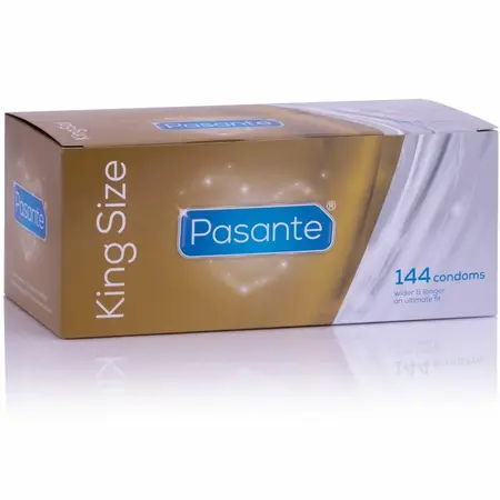 Pasante King Size kondomi 144-Pack | Ekstra široki i dugi, 60 mm, prirodni