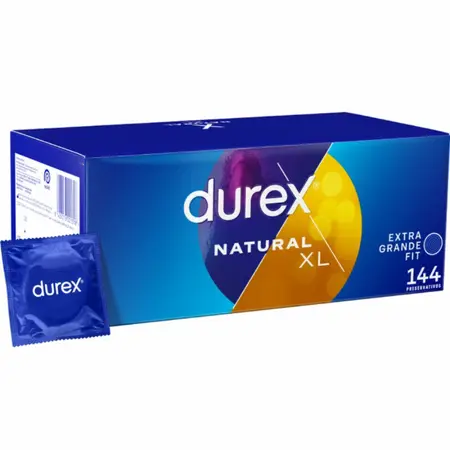 Durex Natural XL 56 mm Extra Large 144-Pack – Comfort Fit kondomi