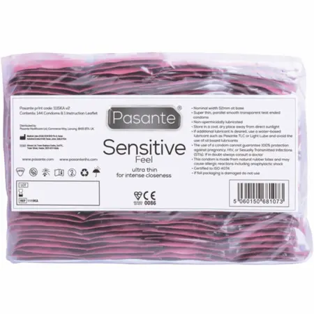 Pasante Sensitive Feel Ultra-Tanki Lateks Zaštita 144-Pakovanje Transparentni