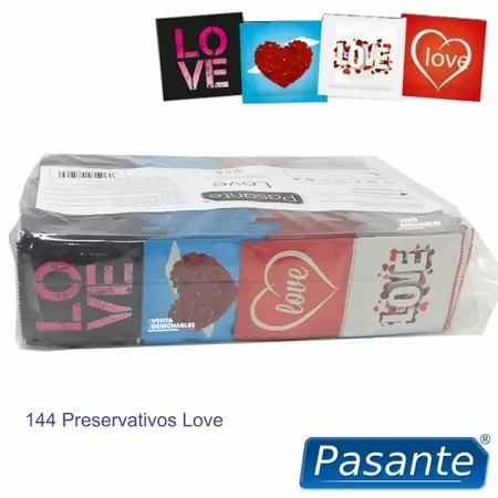 Pasante Love Bag 144 kom - Transparentni Lateks, 54mm, Glatka Završna Obrada