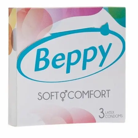 Beppy Soft & Comfort Lateks Kondomi 3 komada, velika veličina, bez mirisa