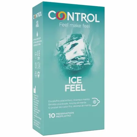 CONTROL Ice Feel Cooling efekat Kondomi boje mente 10 komada 53mm lubrikovani