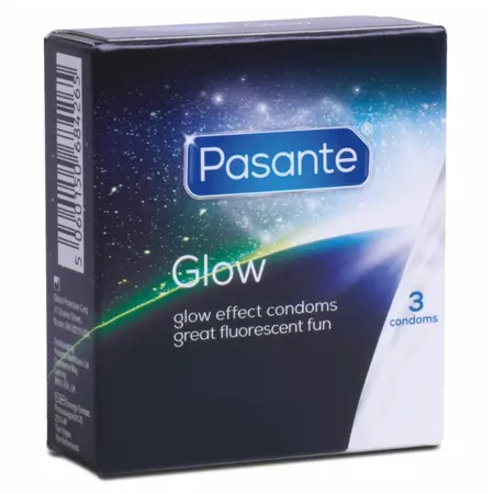 Pasante Glow in the Dark Kondomi 3 komada – Svetleći, 53mm, Veganski