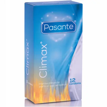 Pasante Climax 12 komada, Mešoviti efekat, Teksturirani lateks kondomi 52mm