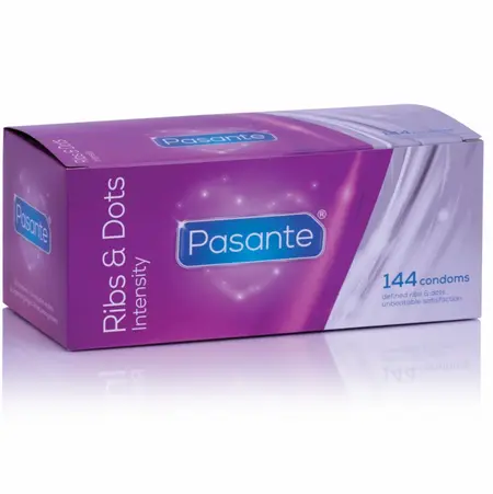 Pasante Ribs & Dots Intensity Teksturirani Kondomi 144 komada CE 52mm
