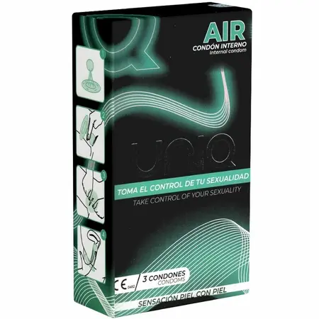 Uniq Air Bezlateksna Ženska Zaštitna Barijera 3-Pack Providna 180mm
