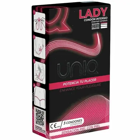 Uniq Lady AT-10 Nelateksna Ženska Zaštita sa Čipkanom Podvezicom 3-Pack