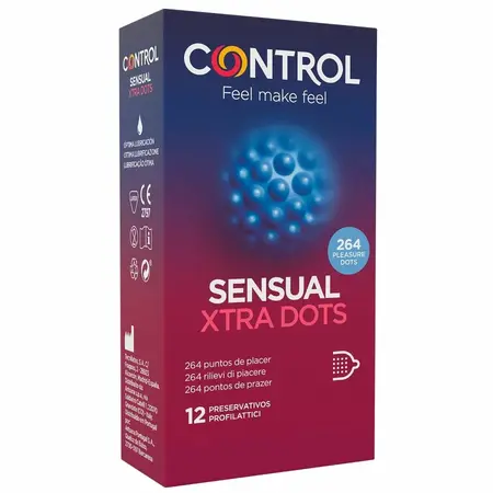 Control Xtra Dots Textured Lateks Kondomi 12 kom 54mm 190mm