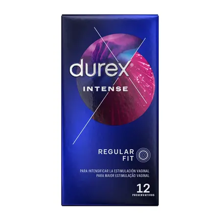 Durex Intense Rebrasti i Tačkasti Kondomi sa Stimulativnim Gelom 12 kom