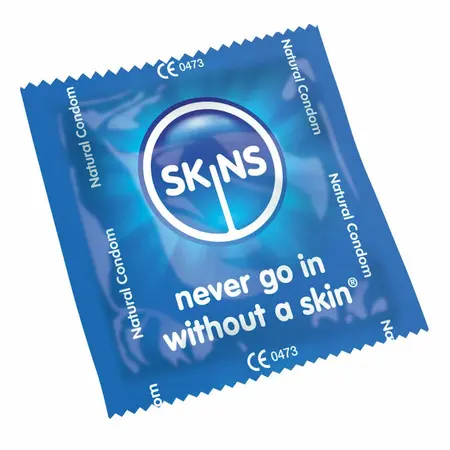 Skins Natural Premium Latex Condoms 500-Pack, Extra Lubricated, Vanilla Scent