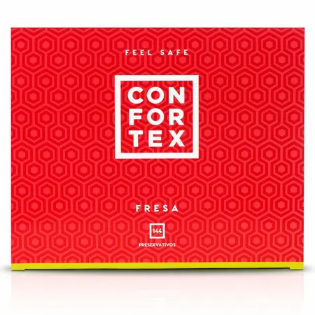 Confortex Strawberry Mirisni Anatomski Kondomi 144 kom Ružičasti Prozirni