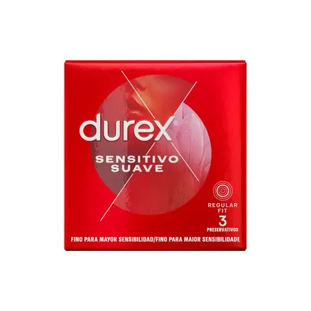 Durex Soft & Sensitive Thin Easy-On Lateks Kondomi 3 kom, 56mm