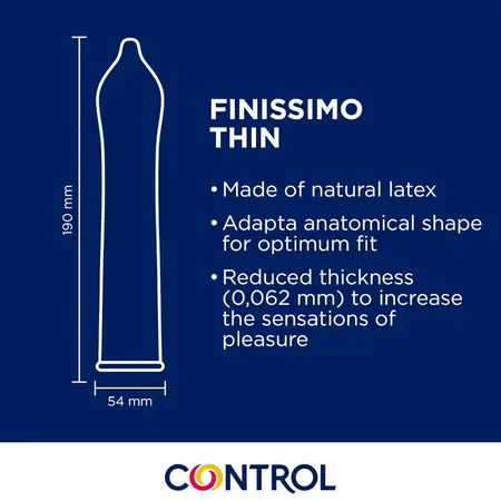 CONTROL Adapta Senso 144 kom - Ultra-Tanka Anatomska Lateks Zaštita