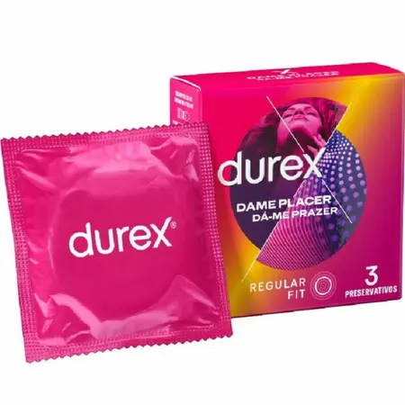 Durex Dame Placer Kondomi 3 komada - Teksturirani Lateks, 56mm, Podmazani